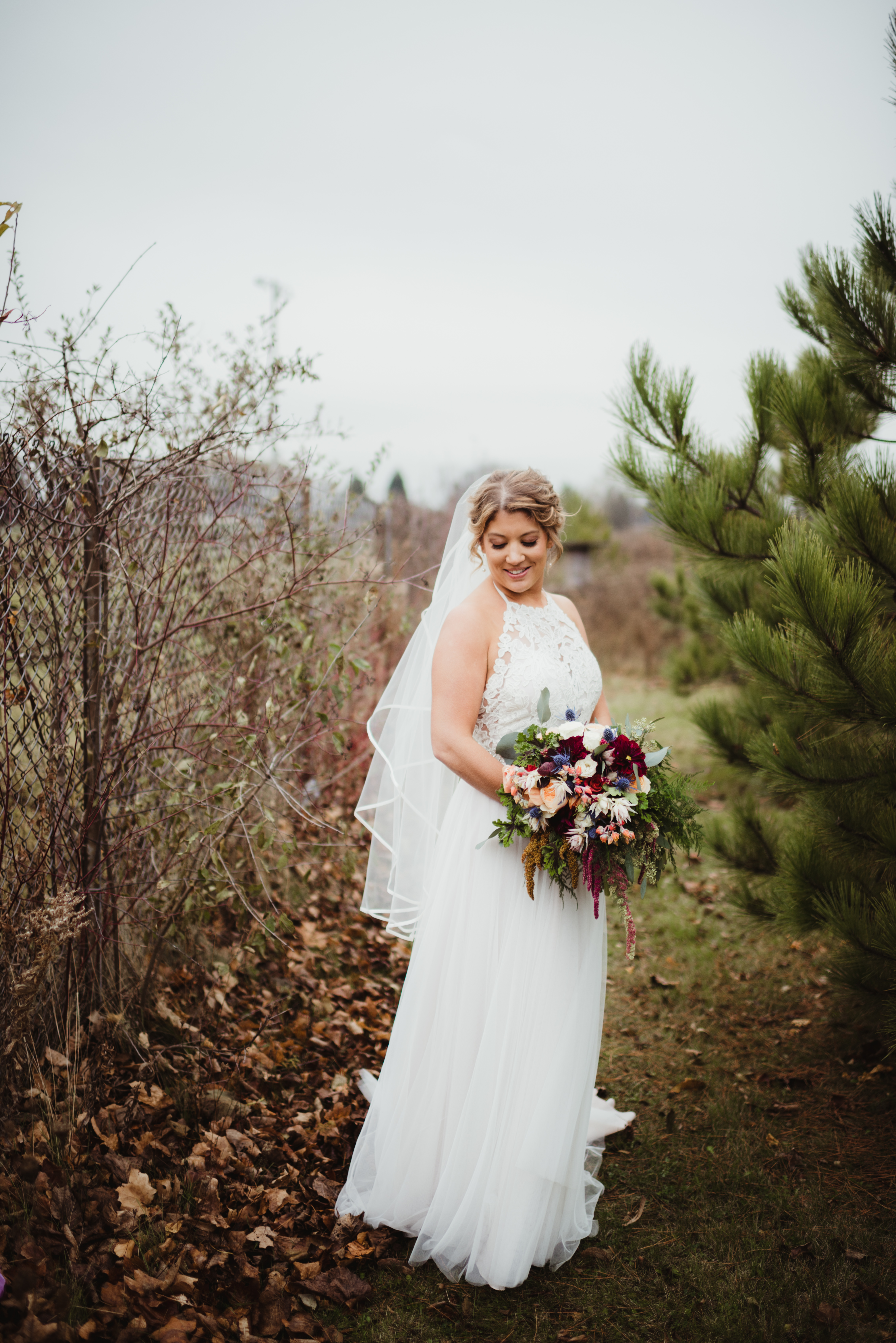 Beautifully natural makeup on bride