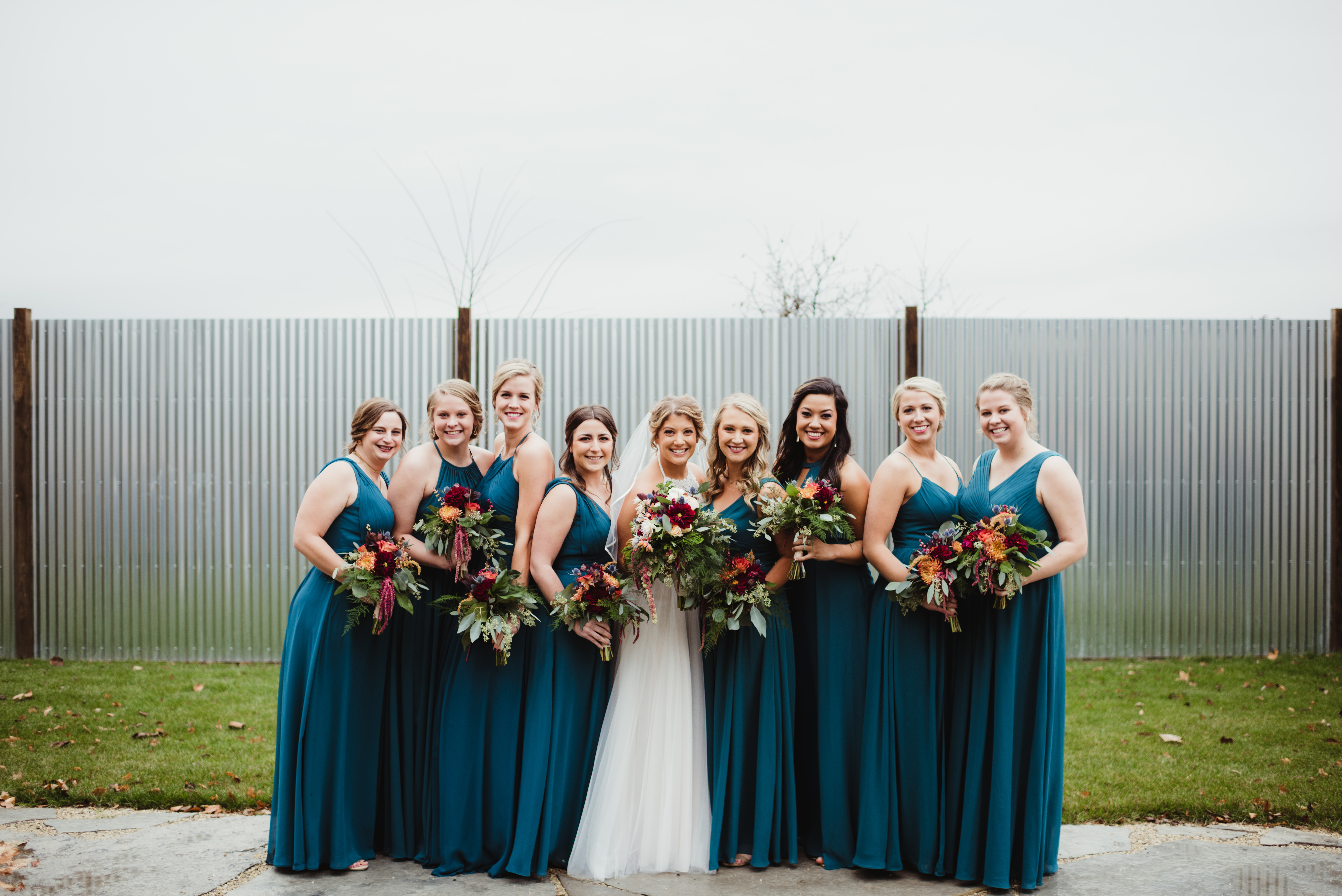A bridal party with beautiful photogenic makeup