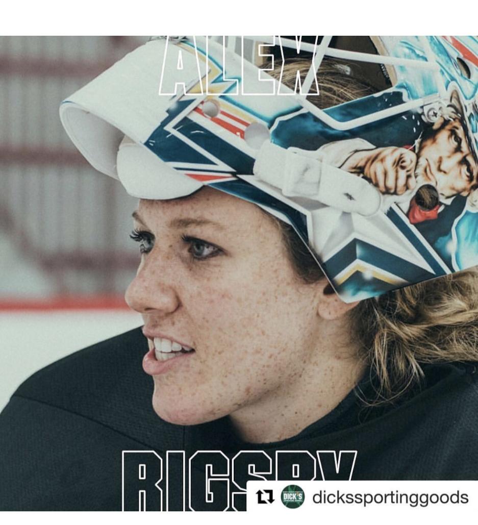 A female hockey player's natural makeup for a television project